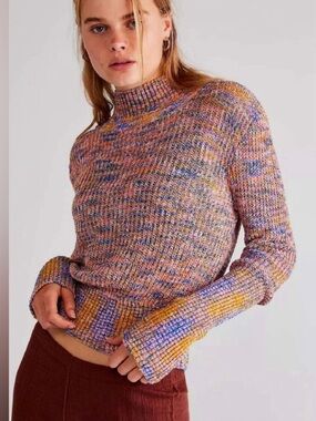 Free people blair spacedye knit pullover size small
